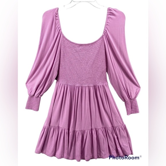 BB DAKOTA RASBERRY LETS GO CRAZY SMOCKED DRESS XS NEW - Picture 1 of 7